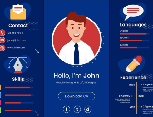 Online CV Builder Illustration